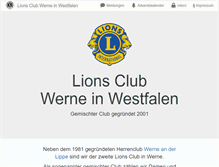 Tablet Screenshot of lions-werne.de